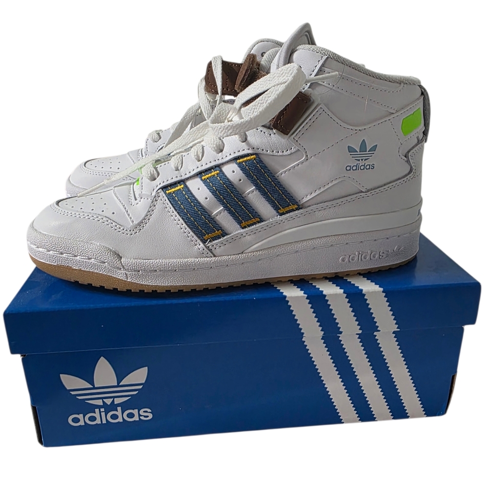 White Adidas x Ksenia Schnaider Blue Denim Forum Sz 7